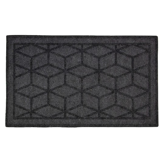 18" x 30" Gray Diamond Pattern Rectangular Coir Doormat By Northlight | Michaels®